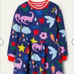 NWT Mini Boden Printed Sweatshirt Dress